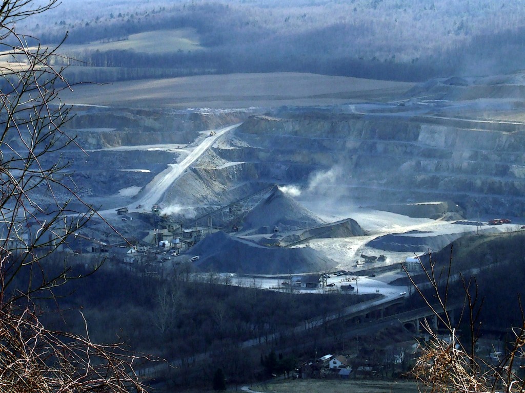 New Enterprise Stone and Lime quarry at Ironville, Pennsylvania